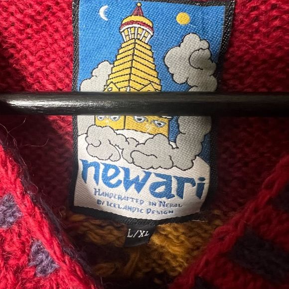 Newari Floral Icelandic Wool Sweater L/XL - Picture 4 of 4